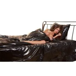 Fetish Collection Lack Bettdecke Schwarz