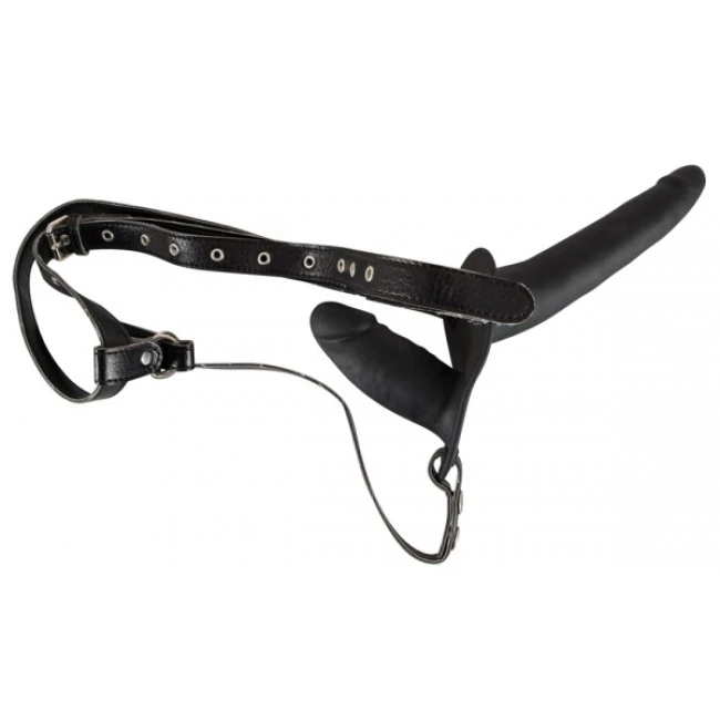 You2Toys Double Strap-On Black Silicone 3 You2Toys Double Strap-On Black Silicone