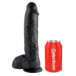 King Cock 10 Inch Balls Black