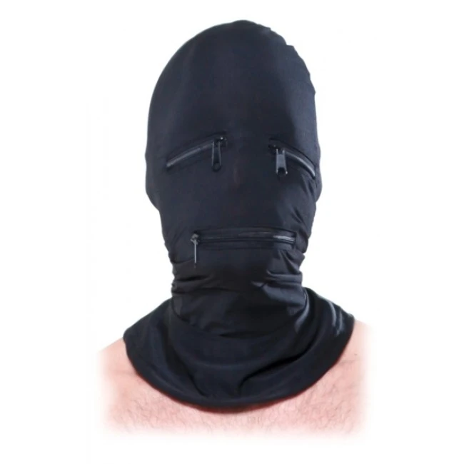Fetish Fantasy Series FFS Zipper Face Hood Black 3 Fetish Fantasy Series FFS Zipper Face Hood Black