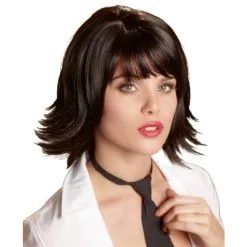 Cottelli Accessoires Perücke Schwarz,fransig