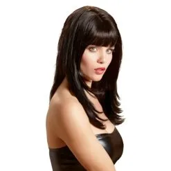 Cottelli Accessoires Perücke Schwarz, Lang